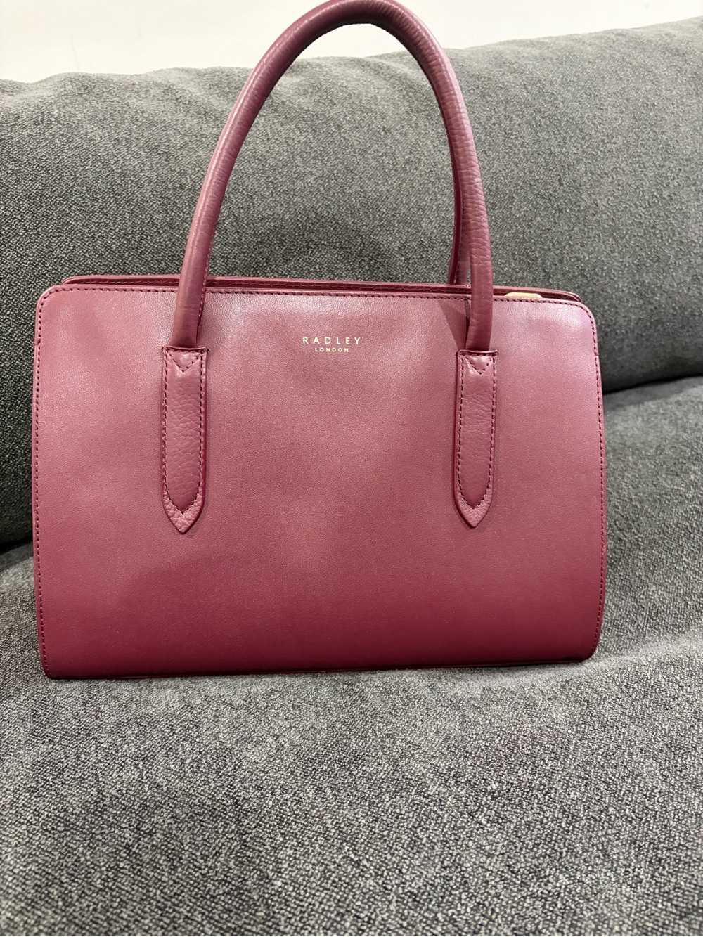 EUC RADLEY LONDON Arlington Court Leather Satchel Bag **Missing Dog Hangtag**